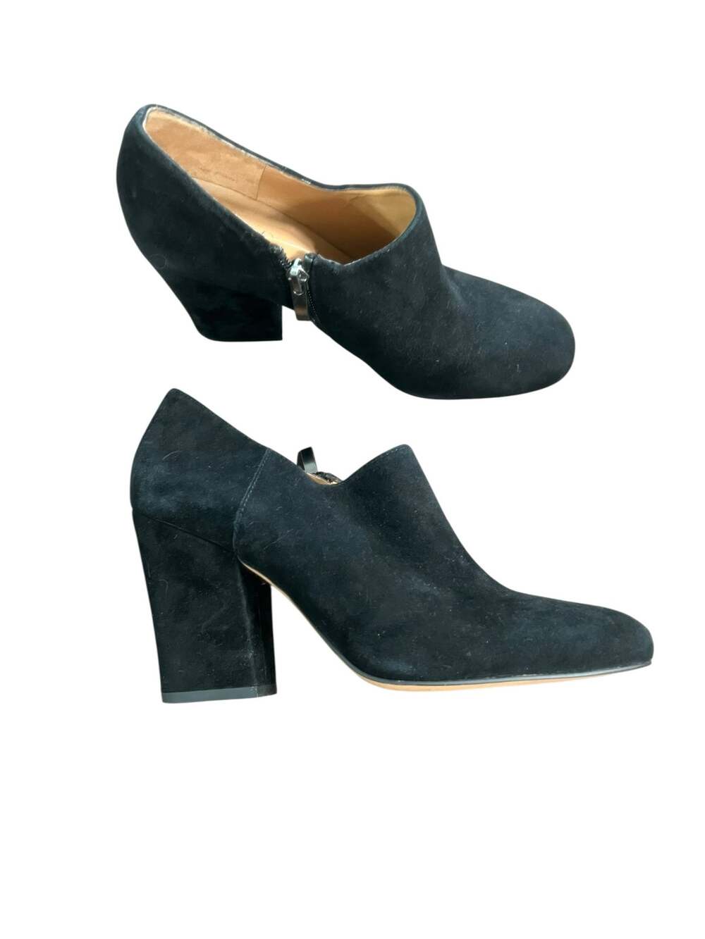 Franco Sarto Bassett Black Suede Slip-On Ankle Style Shoe/Bootie NEW Size 8